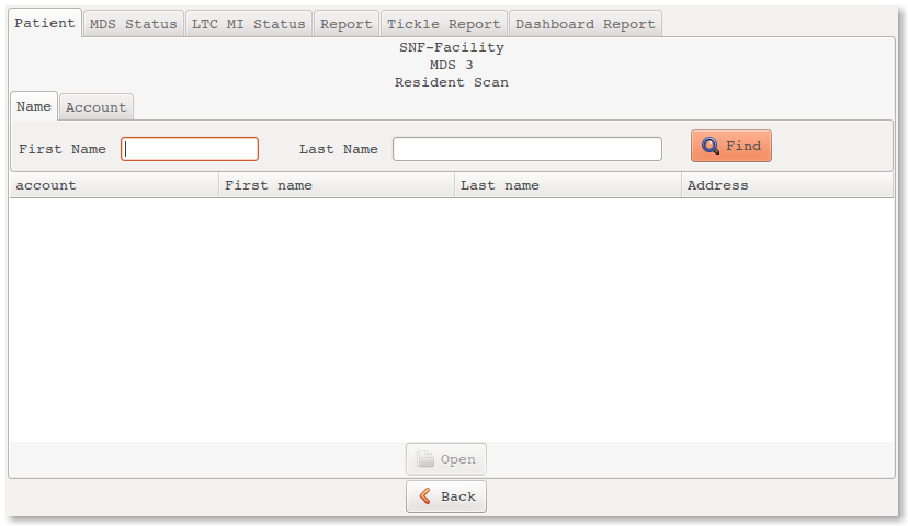 MDS Control Screen